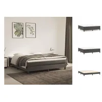 VidaXL Boxspringbett mit Matratze Dunkelgrau 180x200 cm Samt
