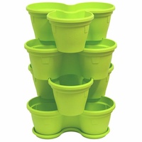 ENGELLAND® ENGELLAND 4X Blumentopf, Säulentopf, Pflanzturm, Hochbeet, Pflanztopf-Kübel mit
