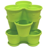 ENGELLAND® ENGELLAND 3X Blumentopf, Säulentopf, Pflanzturm, Hochbeet, Pflanztopf-Kübel mit