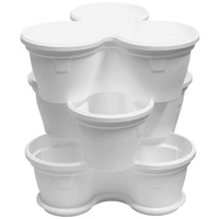 ENGELLAND® ENGELLAND 3X Blumentopf, Säulentopf, Pflanzturm, Hochbeet, Pflanztopf-Kübel mit