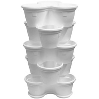 ENGELLAND® ENGELLAND 5X Blumentopf, Säulentopf, Pflanzturm, Hochbeet, Pflanztopf-Kübel mit