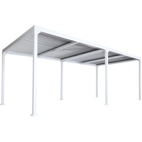 MCW Alu Pergola MCW-L41, Lamellen-Pavillon Terrassenüberdachung, stabiles 8cm-Metall-Gestell 3x6m