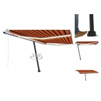 VidaXL LED Automatische Markise 450 x 300 cm orange/braun