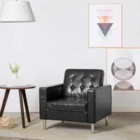VidaXL Sessel Schwarz Kunstleder