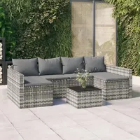 VidaXL Garten-Lounge-Set 2-tlg. grau