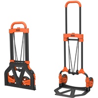 Black & Decker Black+Decker Sackkarre, zusammenklappbar, Schwarz/Orange, BXWT-H200, Schwarz
