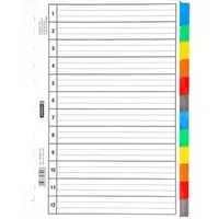 Brunnen Ordnerregister Vollformat blanko weiß 12-teilig, 1 St.