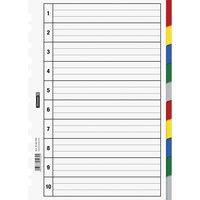 Brunnen Ordnerregister Vollformat blanko weiß 10-teilig, 1 St.