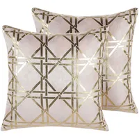 Beliani CASSIA Dekokissen 45 x 45 cm Rosa