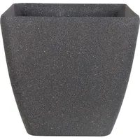 Beliani Beliani, Blumentopf, dunkelgrau quadratisch 42 cm,