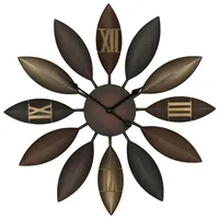 Beliani Wanduhr BEINWIL 55 cm Metall, Braun