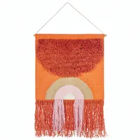 Beliani Wandbehang KAMALIA Baumwolle 112 cm Orange