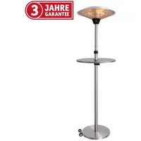 Walter Halogen Terrassenstrahler 2100 W, Höhenverstellbar 180-210 cm, 3