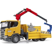 Bruder Scania Super 560R Baustellen-LKW mit Kran und 2