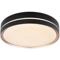GLOBO LED-Deckenleuchte Manni Schwarz Ø 38,5 cm