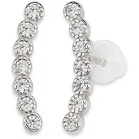 Bruno Banani Ohrstecker Ear Climber Silber 925 mit Zirkonia