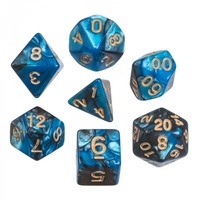 Philos 7792 - Würfel, oblivion, blau, 7er Beutel