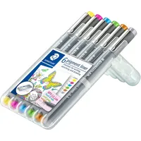 Staedtler Pigment liner 0,3mm farbig sortiert VE=6 Stück