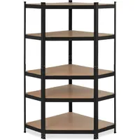 Relaxdays Eck Schwerlastregal, verzinkt, Traglast 875 kg, 181x128x92 cm,