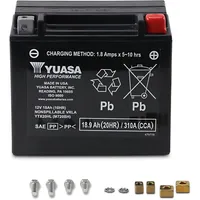 YUASA Batterie SLA AGM YTX20HL-BS, Schwarz