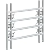 Relaxdays Fenstergitter Einbruchschutz ausziehbar 600 x 700-1050 mm Grau