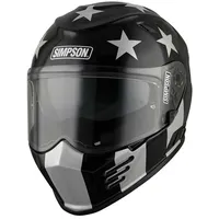 Simpson Venom Stingrae, Integralhelm - Schwarz/Silber - S