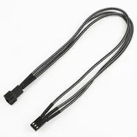 Nanoxia 3-Pin Verlängerung 30cm, einzeln gesleeved schwarz (NX3PV3E)