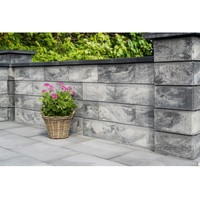 Diephaus Gartenmauer Fein Weiß-Schwarz 25 x 25 x 20