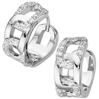 GIORGIO MARTELLO MILANO Klappcreolen mit Zirkonia, Silber 925 Damen