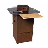 DEINWERK Feuerstelle DEINWERK Steckfass Steckbares Grillfass aus Corten mit