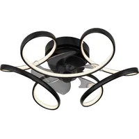 GLOBO LED-Deckenventilator Loris Schwarz Ø 56 cm