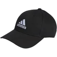 Adidas Cotton Twill Baseball Kappe Black / White M/L