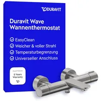 Duravit Wave Wannenarmatur Aufputz für 2 Verbraucher mit Umstellventil,