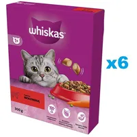 Whiskas Adult 6x300g: Trockenfutter für adulte Katzen mit leckerem