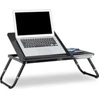 Relaxdays Laptoptisch fürs Bett schwarz