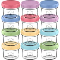 Keababies 12er-Pack Babynahrung Aufbewahrung Glas - Leckfest, Mikrowellengeeignet Baby
