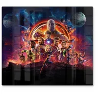 Deqori Herdblende-/Abdeckplatte 'Avengers Infinity War', Glas, (1 tlg), Herdabdeckplatte