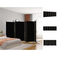 VidaXL Paravent Schwarz 520x180 cm Stoff