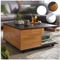 FineBuy Couchtisch Grau Spanplatte 70 x 70 x 36,5