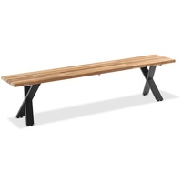 Niehoff Bank Nemo X-Gestell anthrazit - 160 cm Teak