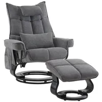 MCombo Relaxsessel mit Hocker, Fernsehsessel mit Liegefunktion, Moderner TV-Sessel