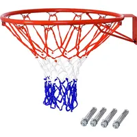 Costway Ø 45 cm Basketballring mit Netz, Basketball Korb