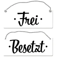 Trendaffe Toilette ist besetzt bzw. frei Wendeschild mit Kordel
