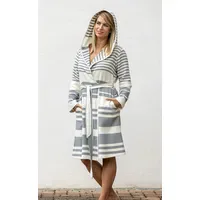 Framsohn frottier Boho Living Hamam Bademantel Grau M