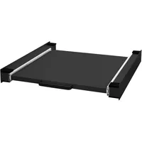 ML-Design Zwischenbaurahmen mit Ausziehplatte aus Stahl, 60x60 cm, Schwarz,