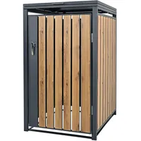 ML-Design Mülltonnenbox 1er für 1 Tonne 240L 68x80x116,3cm Anthrazit-Eichenoptik,