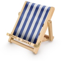 Bookchair (Medium) - Blau-Weiß - Buchständer aus Holz -