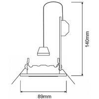Deko-Light Einbaustrahler 1x GU10 rund schwarz