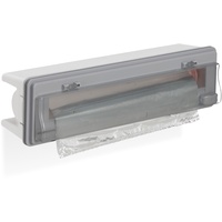 Relaxdays Folienschneider Küche, Folientrenner für Alu- & Frischhaltefolie, Folienspender