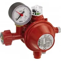 GOK Gasdruckregler 1,5kg/h, 50mbar, Indoor, mit Manometer u. SBS